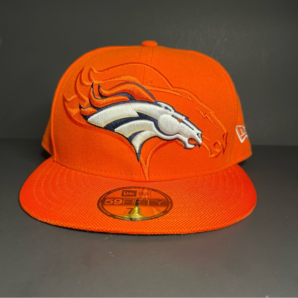 *NEW ERA 59FIFTY HAT MEN'S NFL Denver BRONCOS*On Field SIDELINE CAP HAT SZ 7-1/4